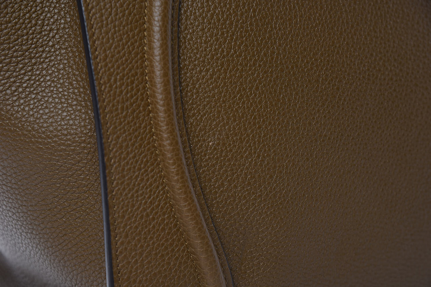 Drummed Calfskin Mini Luggage Moss Green