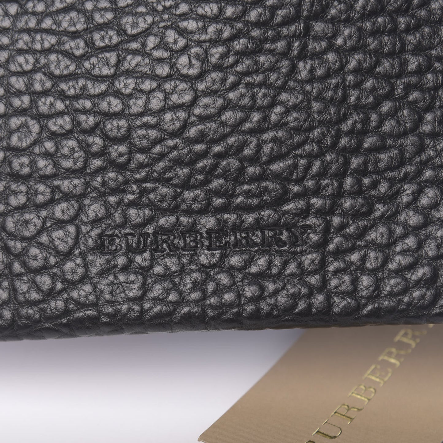 Signature Grain Calfskin Check Embossed Small Canterbury Tote Black