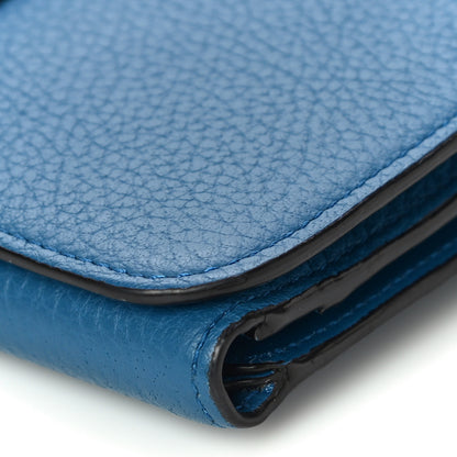 Chloe Calfskin Alphabet Compact Wallet Smoky Blue 9 of 11