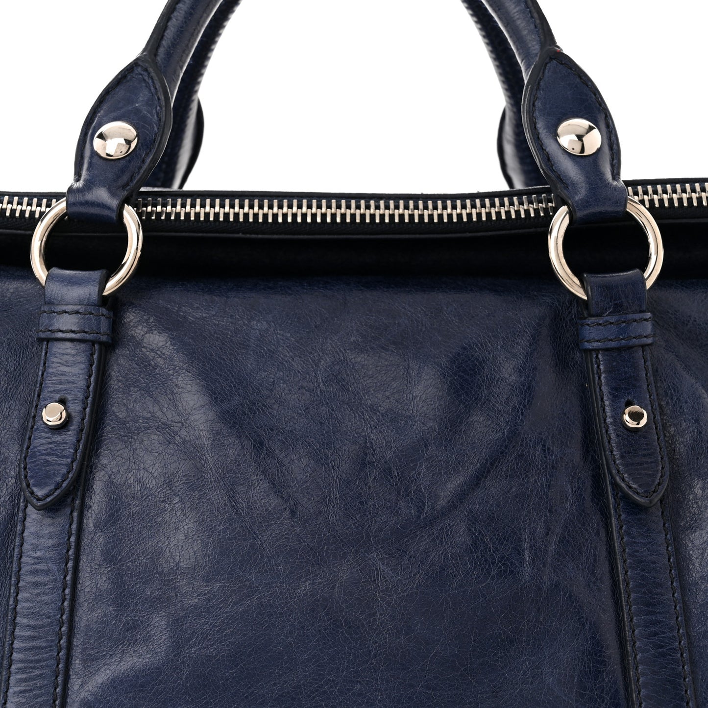 Vitello Lux Bow Tote Bleuette