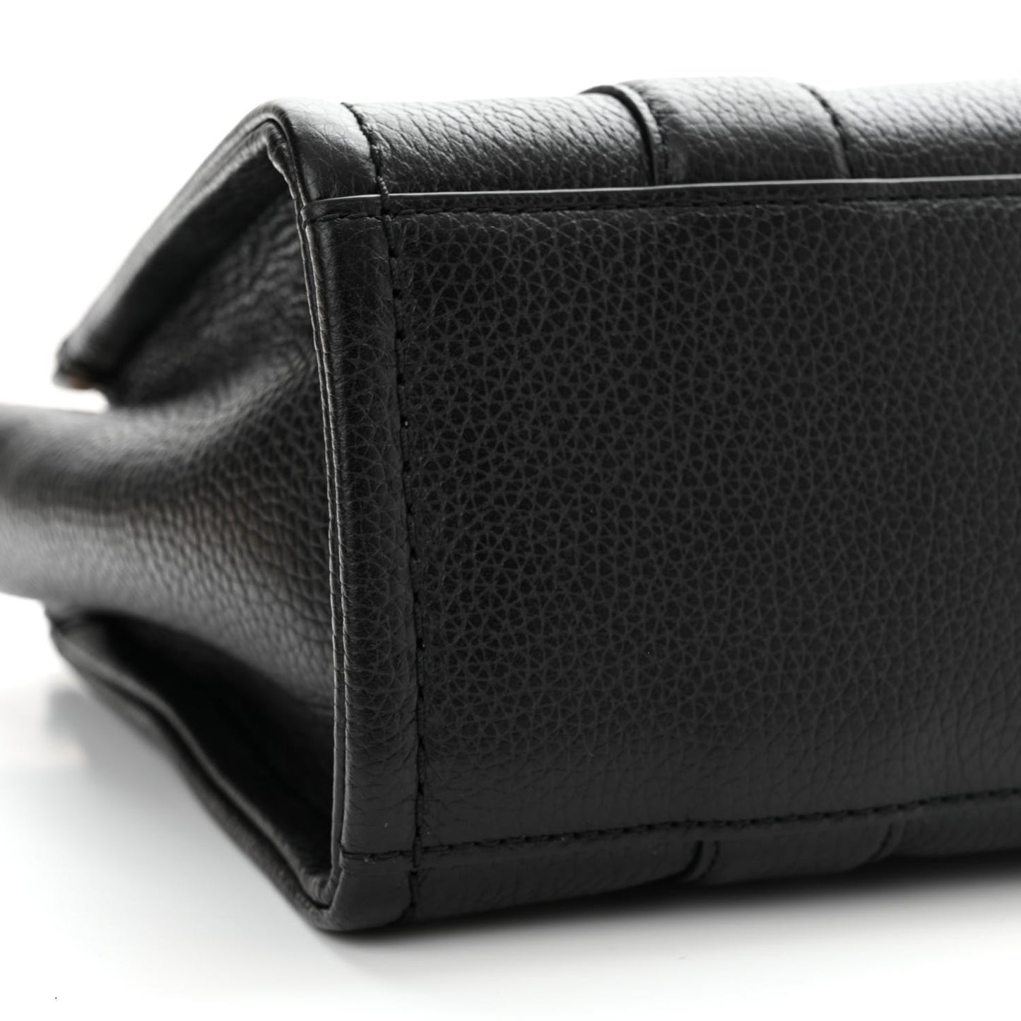 Grained Calfskin Small The Tote Bag Black