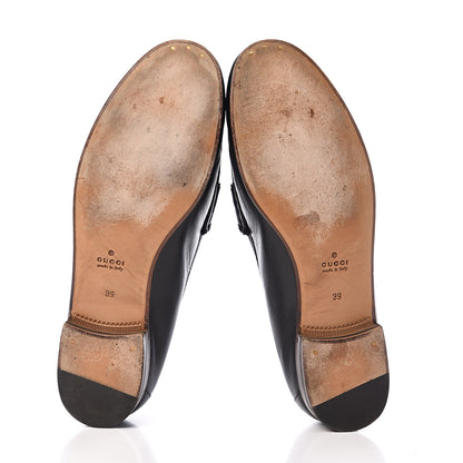 Gucci Calfskin Web Womens 1953 Horsebit Loafers 39 Black 5 of 11