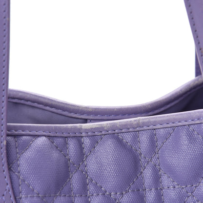 Christian Dior Coated Canvas Cannage Medium Panarea Tote Lilac 8 of 16