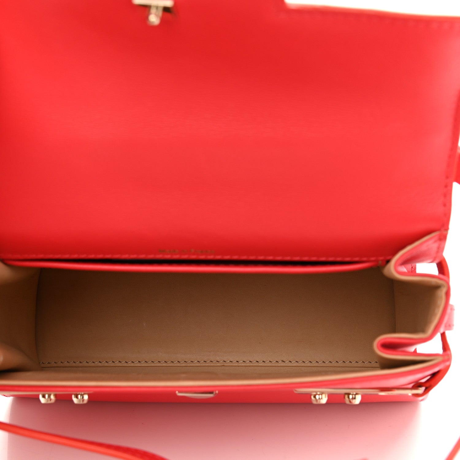 Delvaux Calfskin Mini Tempete Satchel Red 5 of 10