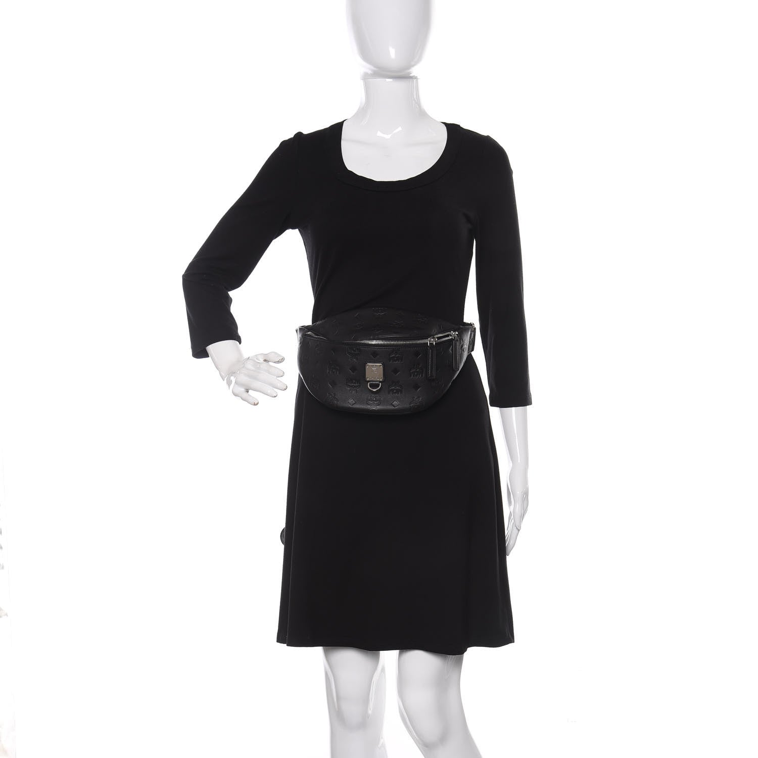 MCM Visetos Small Fusten Belt Bag Black 2 of 7