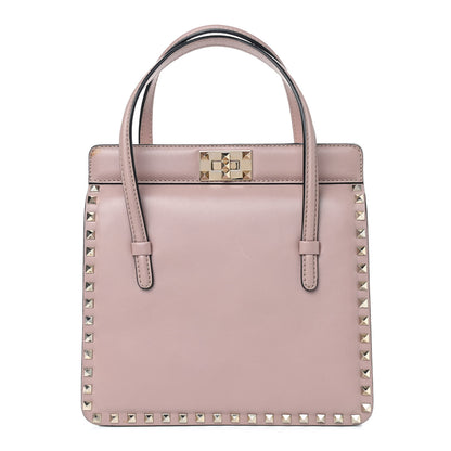 Valentino Garavani Calfskin Rockstud Tote Poudre 1 of 9