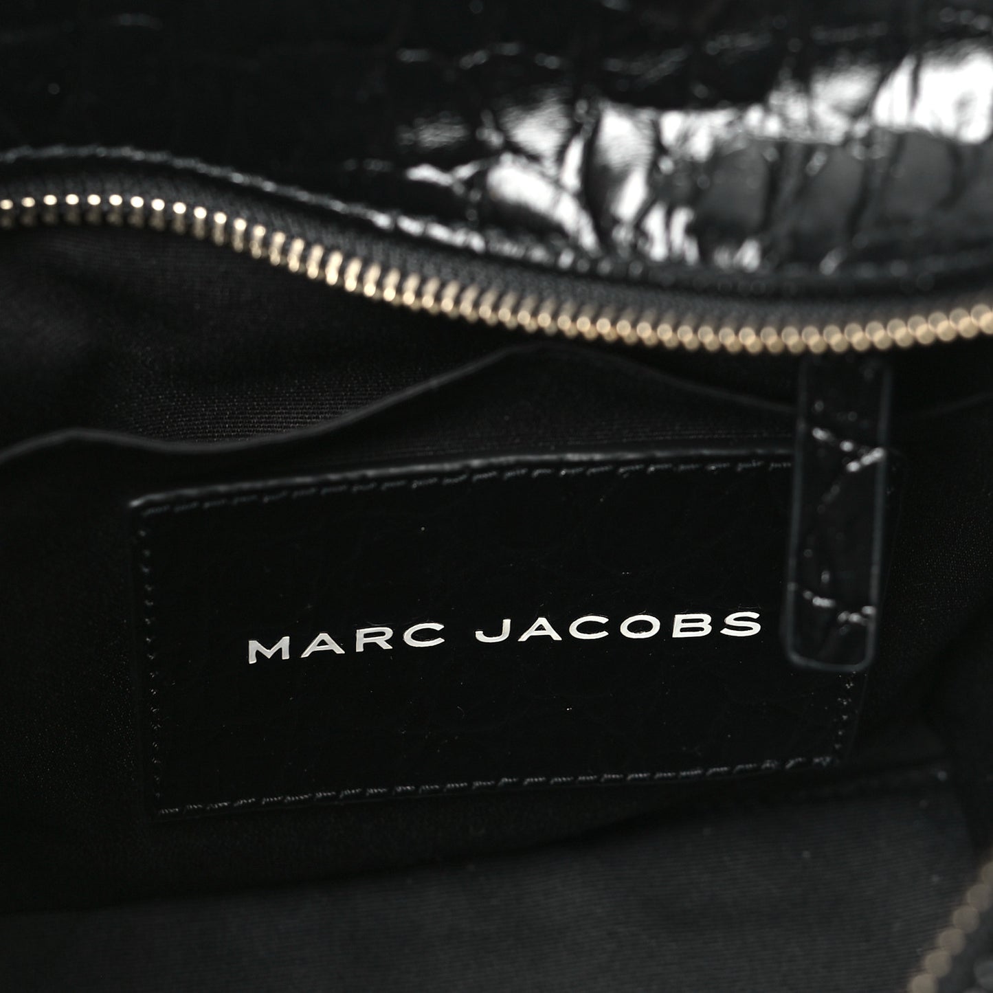Croc Embossed Small The Tote Bag Black