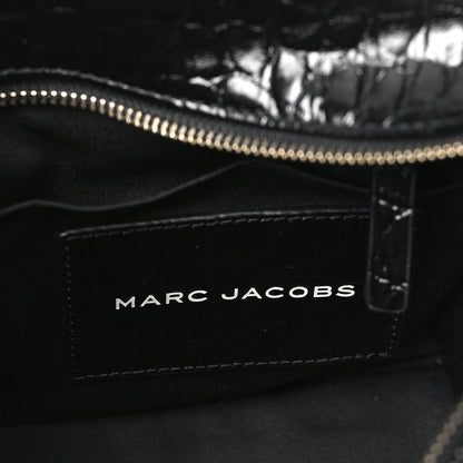Marc Jacobs Croc Embossed Small The Tote Bag Black 6 of 9
