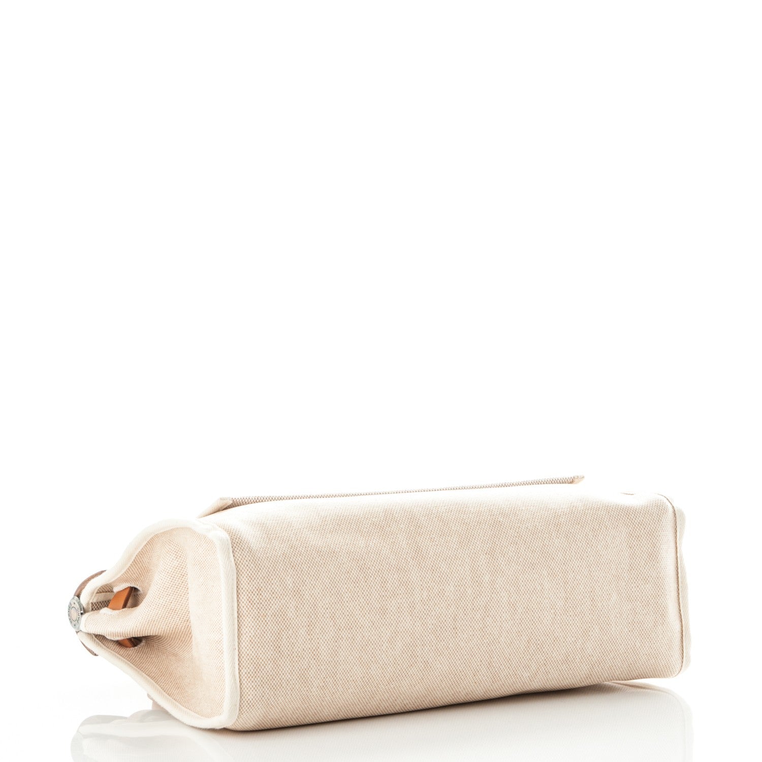 Hermes Toile Vache Calfskin Herbag 30 PM Natural Black 4 of 8