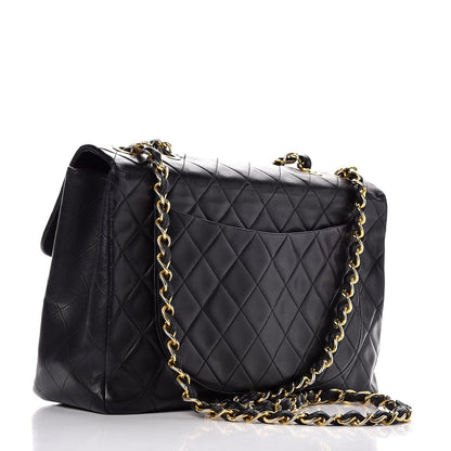 Chanel Lambskin Quilted XL Jumbo Single Flap Black 4 of 14