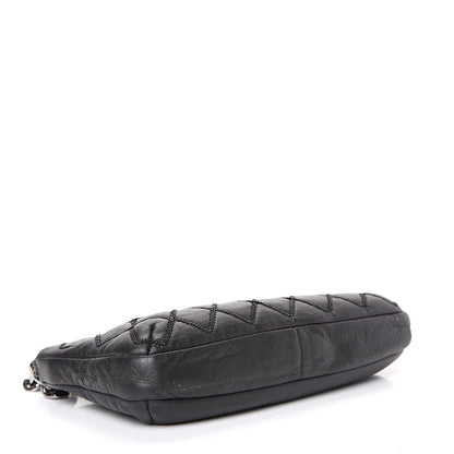 Chanel Lambskin Double Stitched Shoulder Bag Black 3 of 14