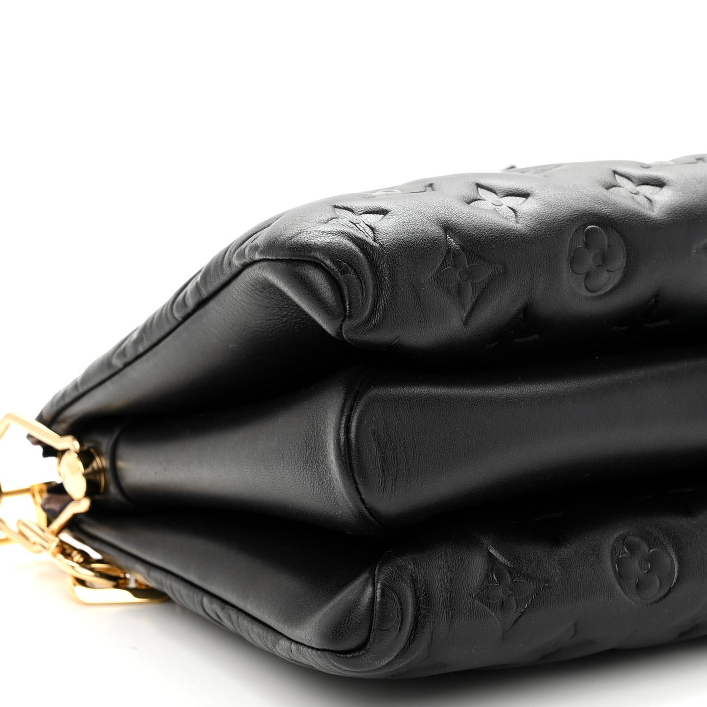 Lambskin Embossed Monogram Coussin PM Black
