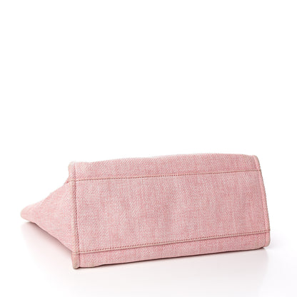 Chanel Canvas Medium Deauville Tote Pink 3 of 9