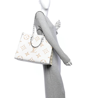Louis Vuitton Monogram Giant Onthego GM Kaki Beige 2 of 10