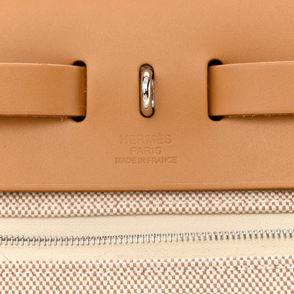 Hermes Vache Hunter Criss Viking Herbag Zip Retourne 31 PM Ecru Beige Naturel 8 of 15