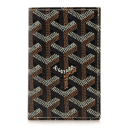 Goyard Goyardine Saint Pierre Card Holder Black Gold 1 of 8