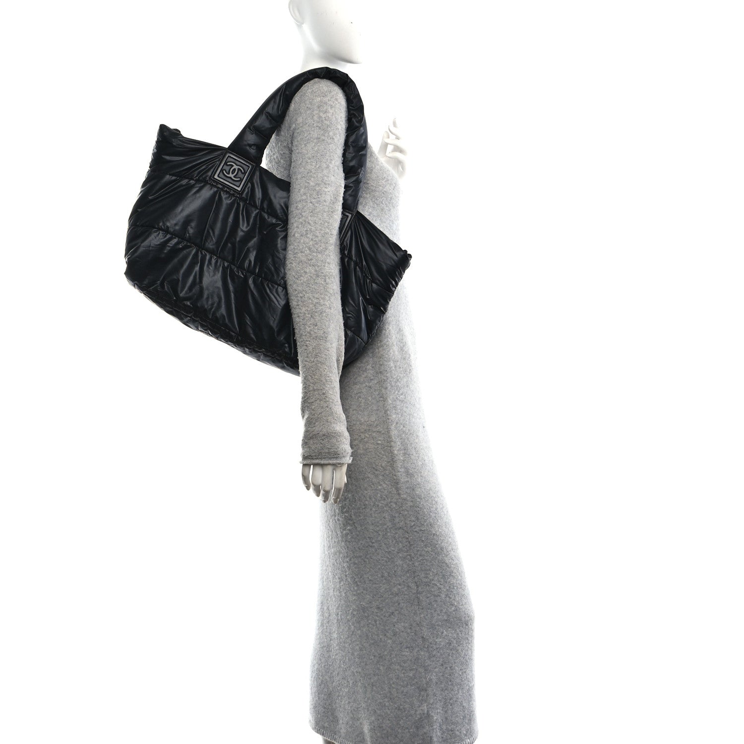 Chanel Lambskin Quilted Medium Coco Cocoon Reversible Tote Black 2 of 14