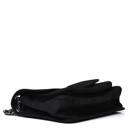 Saint Laurent Nubuck Crocodile Embossed Monogram Medium Niki Chain Satchel Black 5 of 10