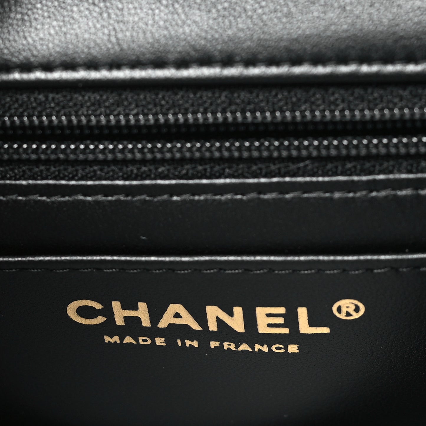 Lambskin Quilted Mini Top Handle Rectangular Flap Black