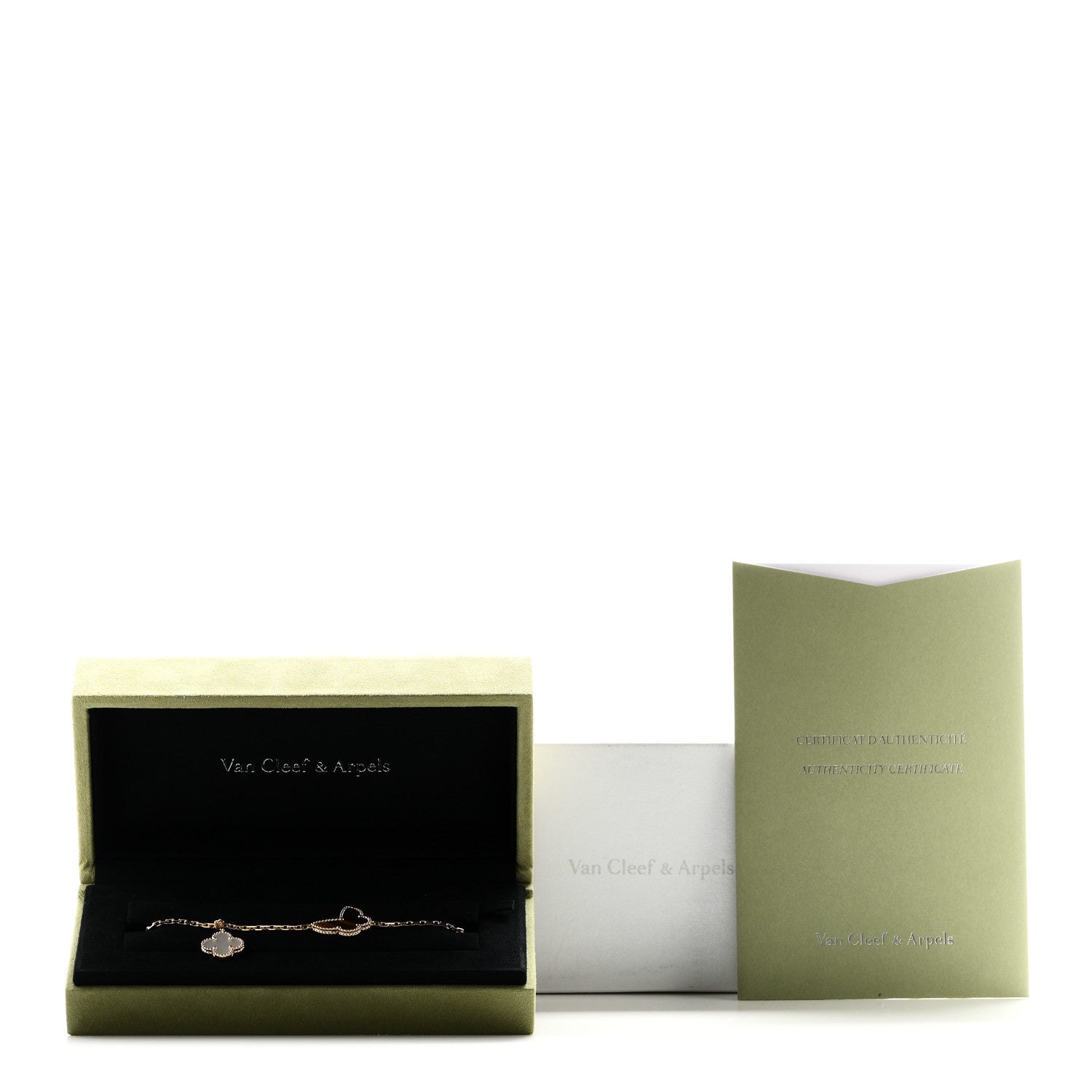 Van Cleef & Arpels 18K Yellow Gold Mother of Pearl Malachite Carnelian Tiger Eye 4 Motifs Lucky Alhambra Bracelet 5 of 5