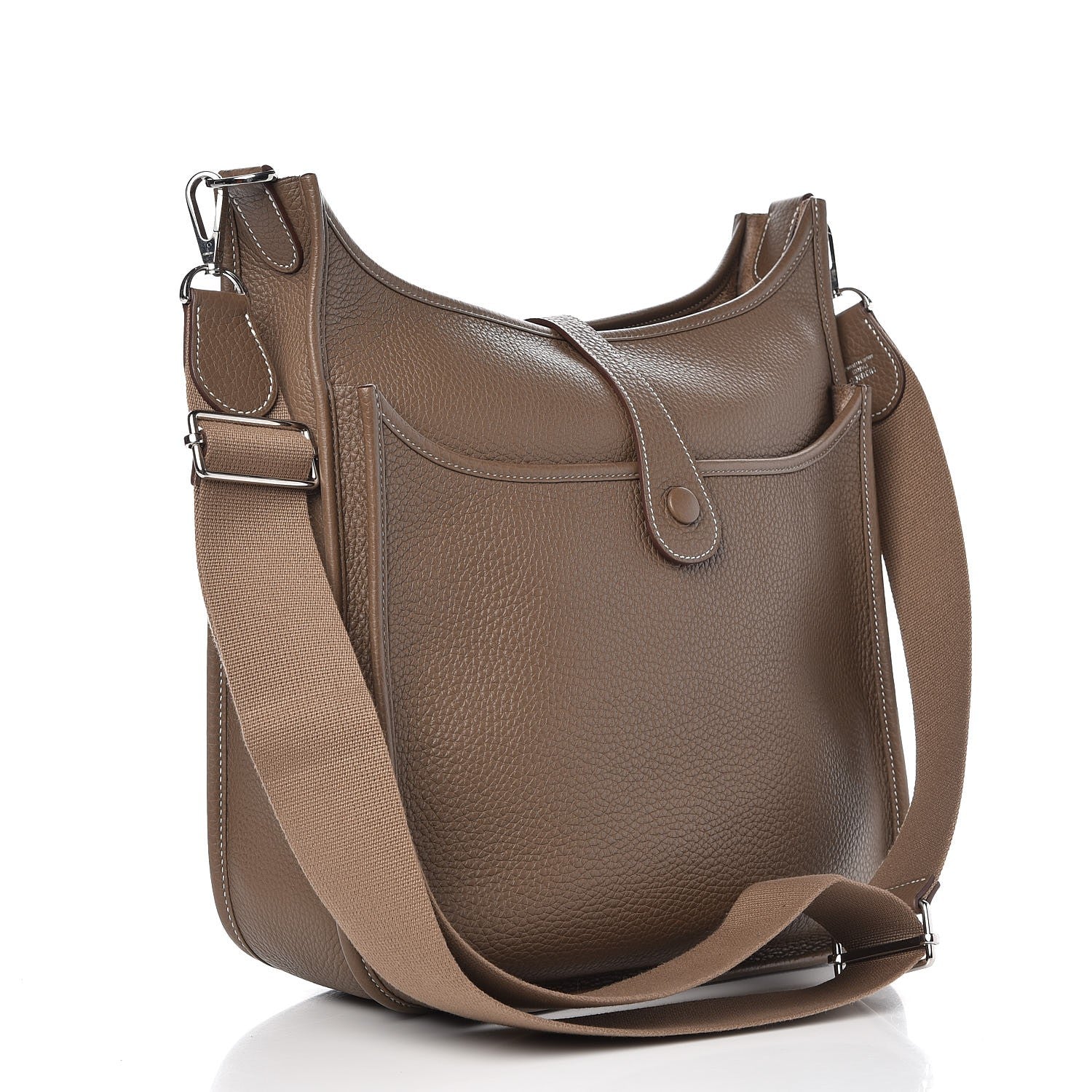 Hermes Taurillon Clemence Evelyne III GM Etoupe 4 of 9