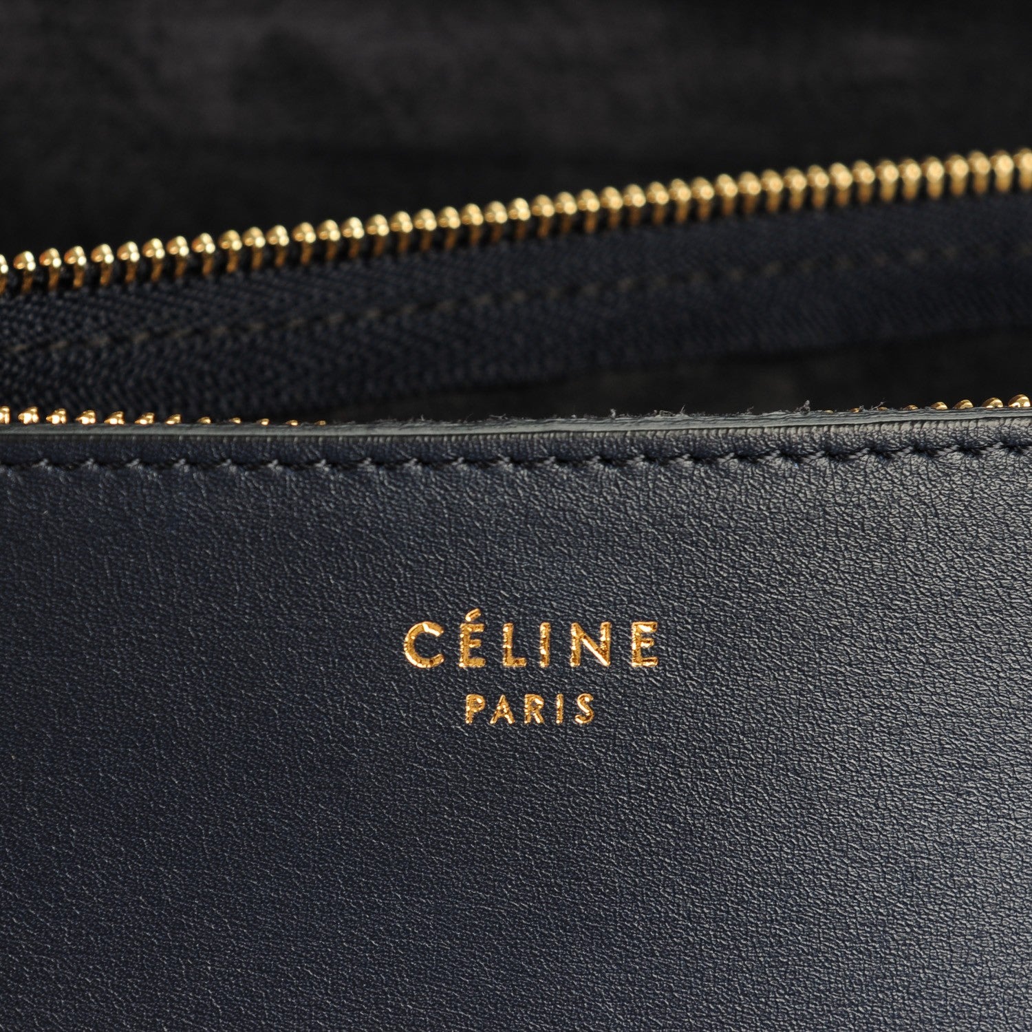 Celine Calfskin Blade Flap Navy 6 of 7