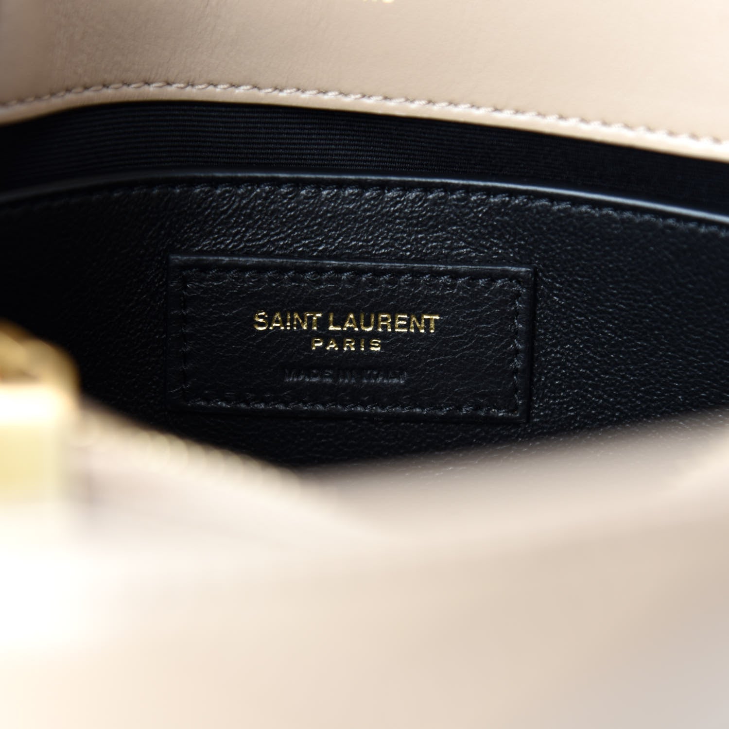 Saint Laurent Calfskin Y Quilted Monogram Small Loulou Chain Satchel Dark Beige 8 of 11