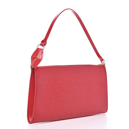 Louis Vuitton Epi Pochette Accessories 24 Castillan Red 3 of 9
