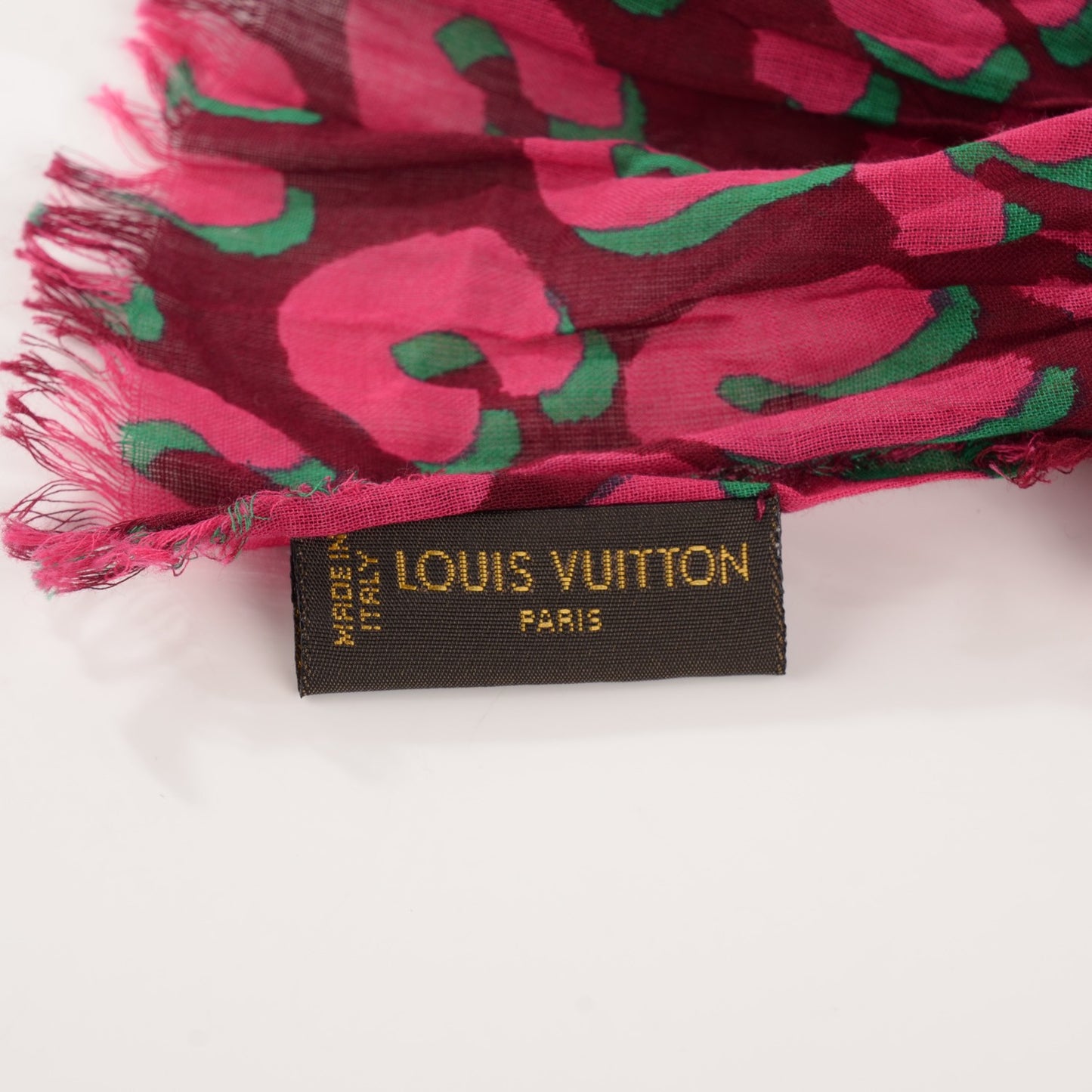 Cotton Leopard Stole Rouge Fauviste