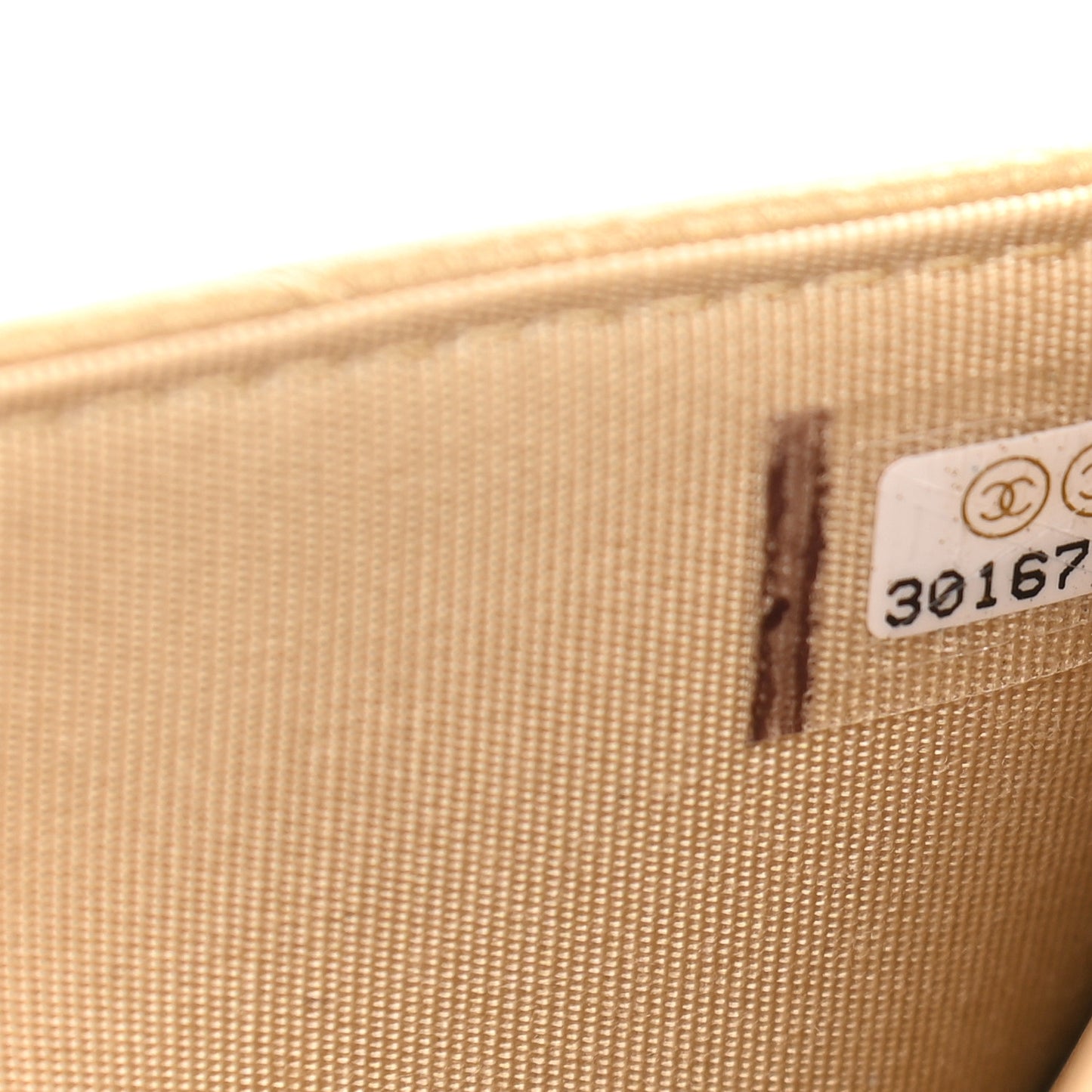 Metallic Goatskin Quilted Chanel 19 Wallet On Chain WOC Gold