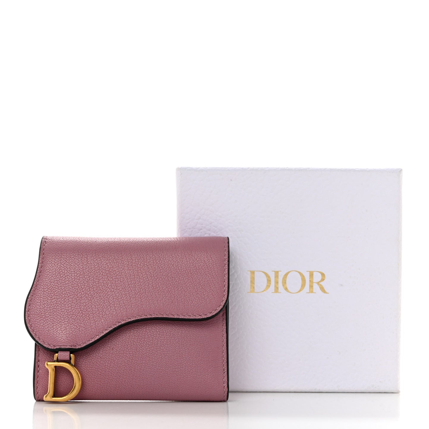 Goatskin Saddle Lotus Wallet Pink