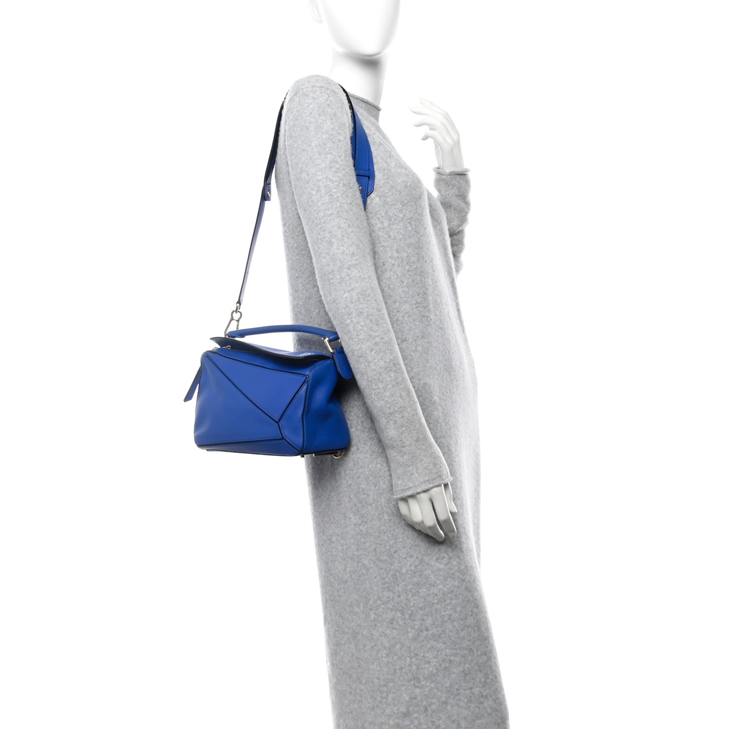 Loewe Calfskin Small Puzzle Bag Electric Blue 2 of 13