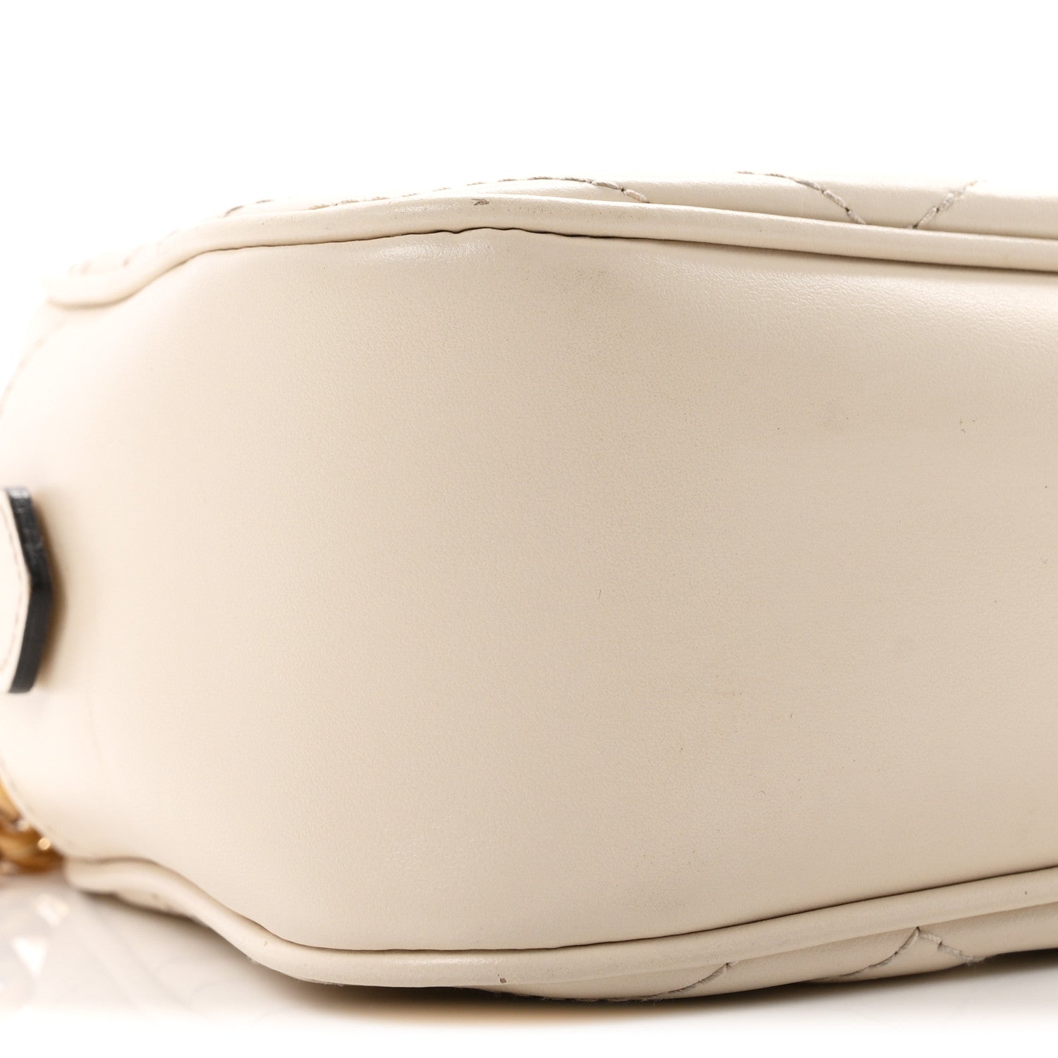 Gucci Calfskin Matelasse Small GG Marmont Chain Shoulder Bag White 9 of 11