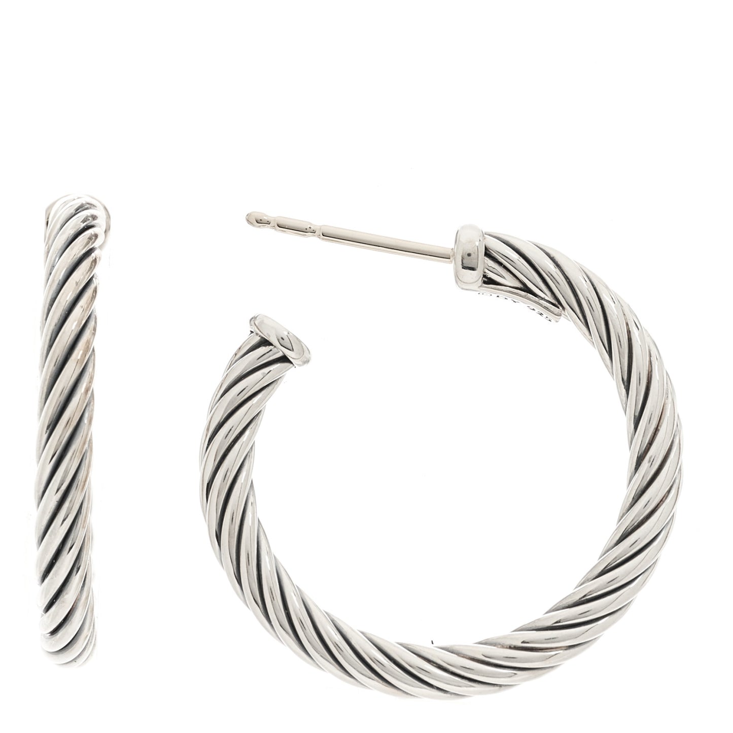 Sterling Silver Small Cable Classics Hoop Earrings