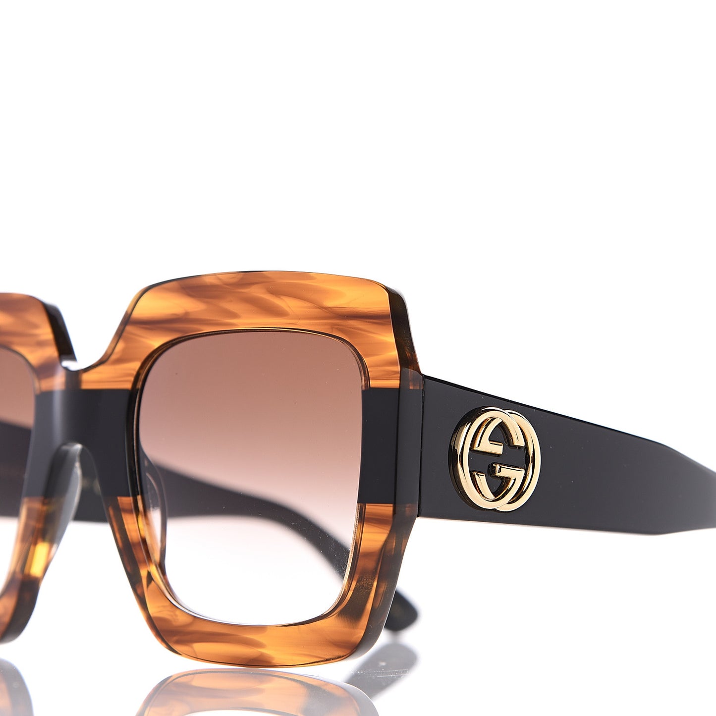 Square Frame GG0178S Sunglasses Havana