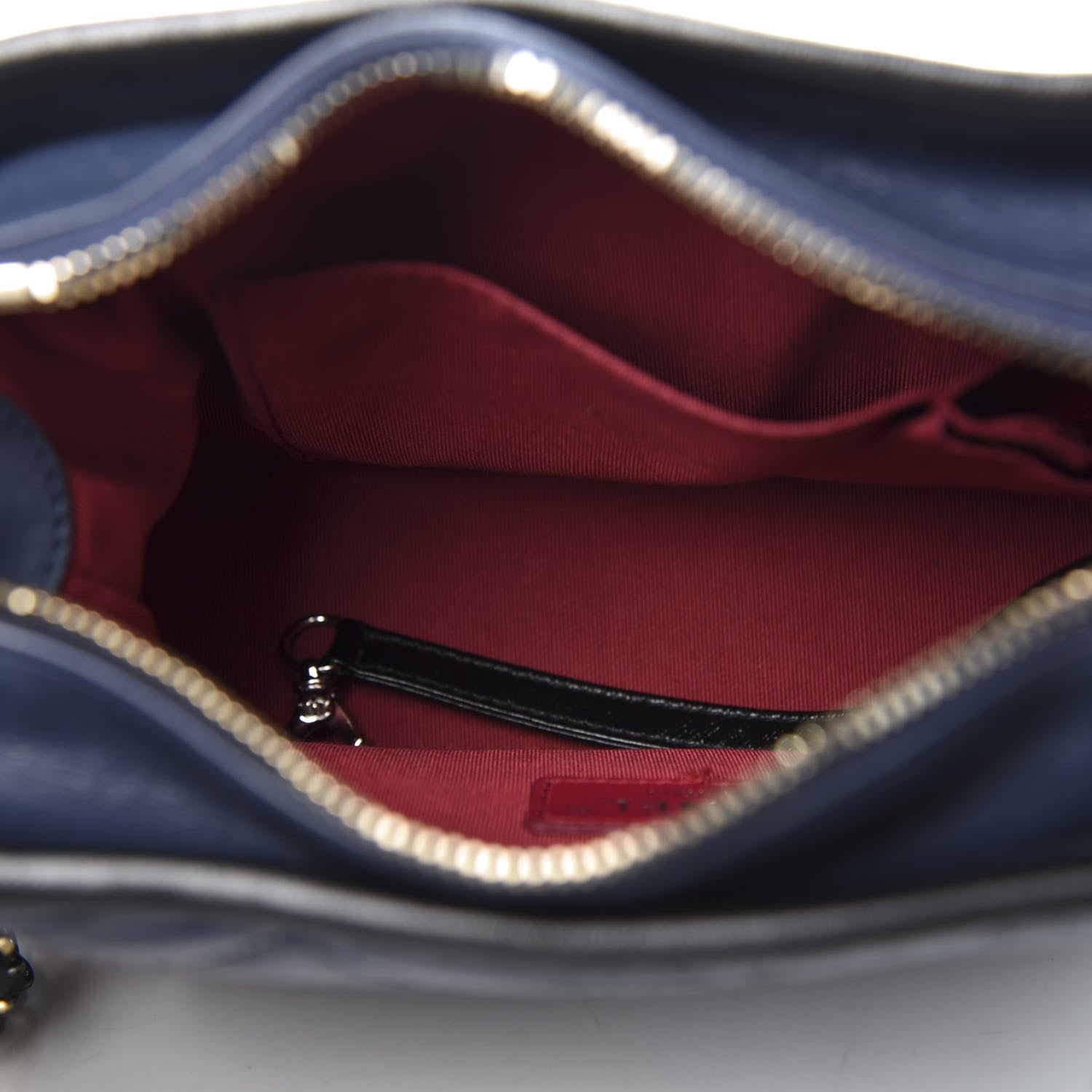 Chanel Aged Calfskin Quilted Small Gabrielle Hobo Navy Black 5 of 11