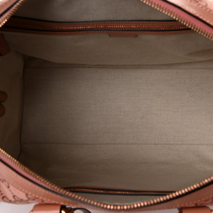 Gucci Monogram Azalea Calfskin Small Retro Interlocking G Duffle Bag Cloche Rose Pink 4 of 10