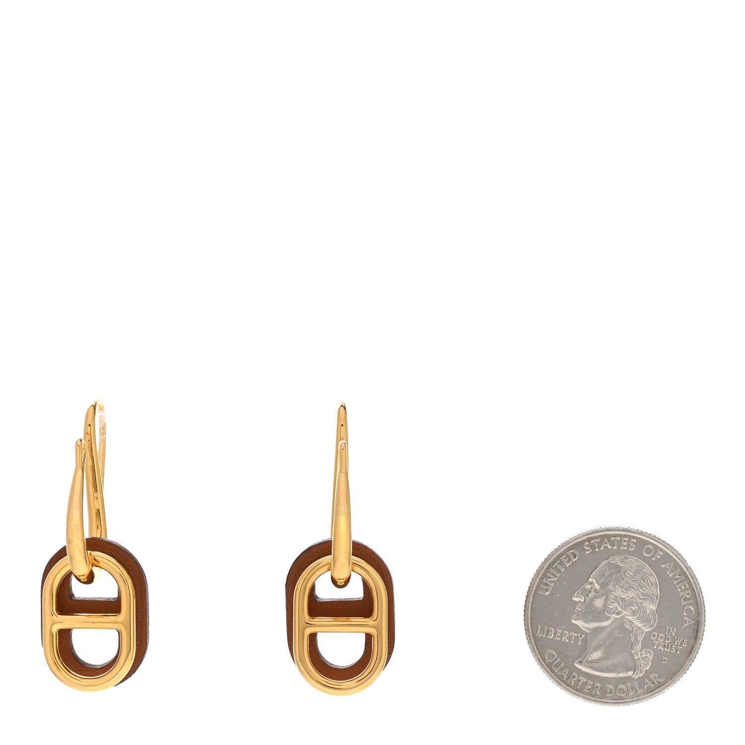 Hermes Swift O'maillon Earrings Gold 2 of 6
