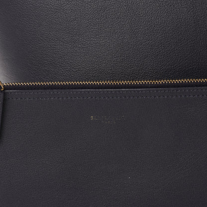 Saint Laurent Calfskin Large Shopping Tote Deep Marine 19 of 20