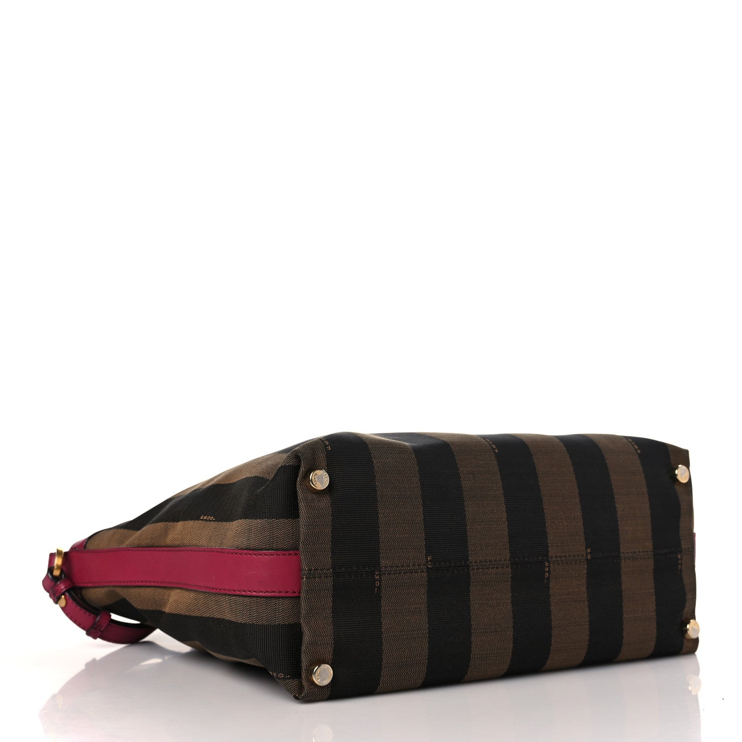 Fendi Pequin Vitello Shoulder Tote Tobacco Amarena 4 of 12