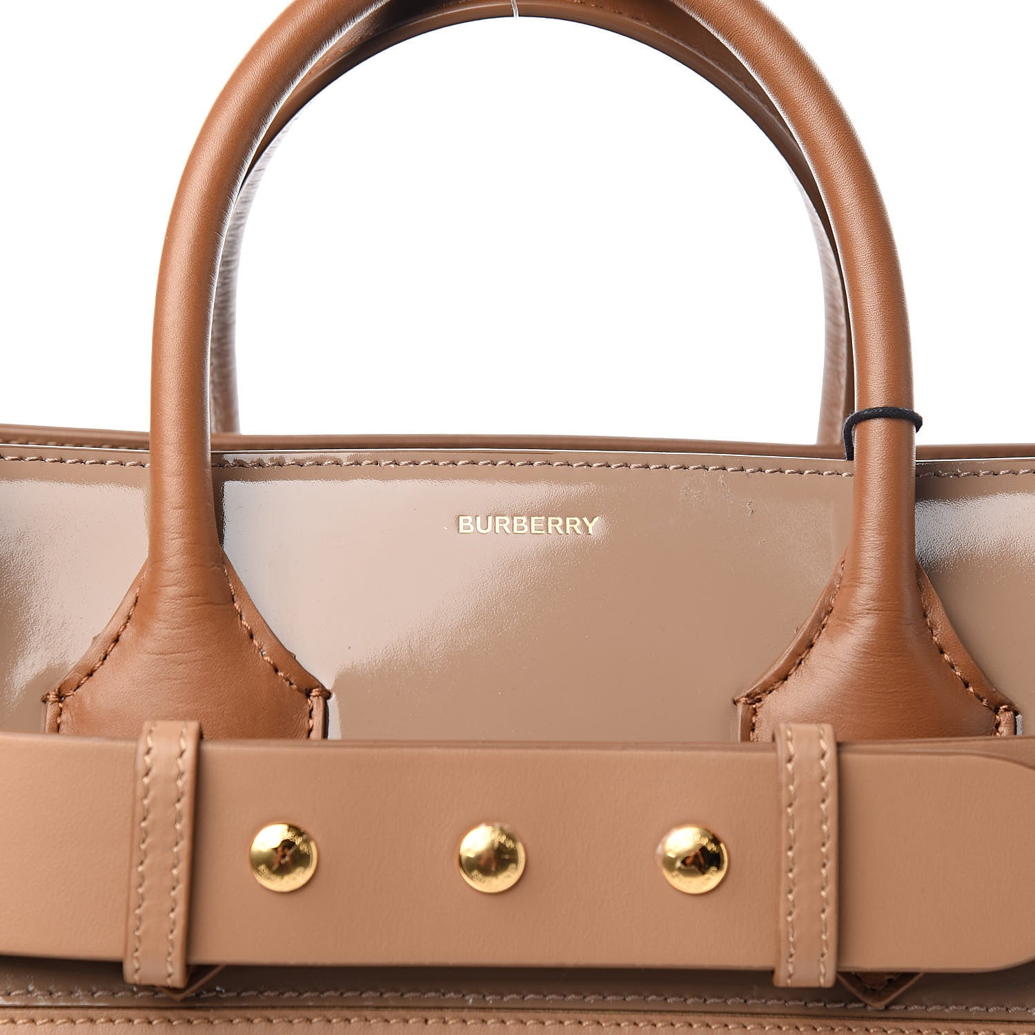 Burberry Soft Grain Calfskin Patent Small Belt Bag Soft Fawn Biscuit 11 of 11