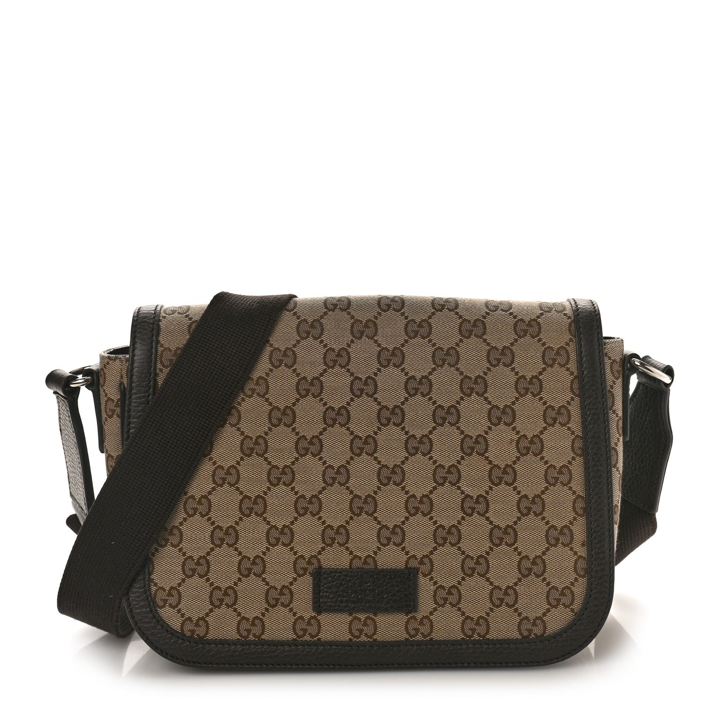 Monogram Flap Messenger Bag Beige Dark Brown