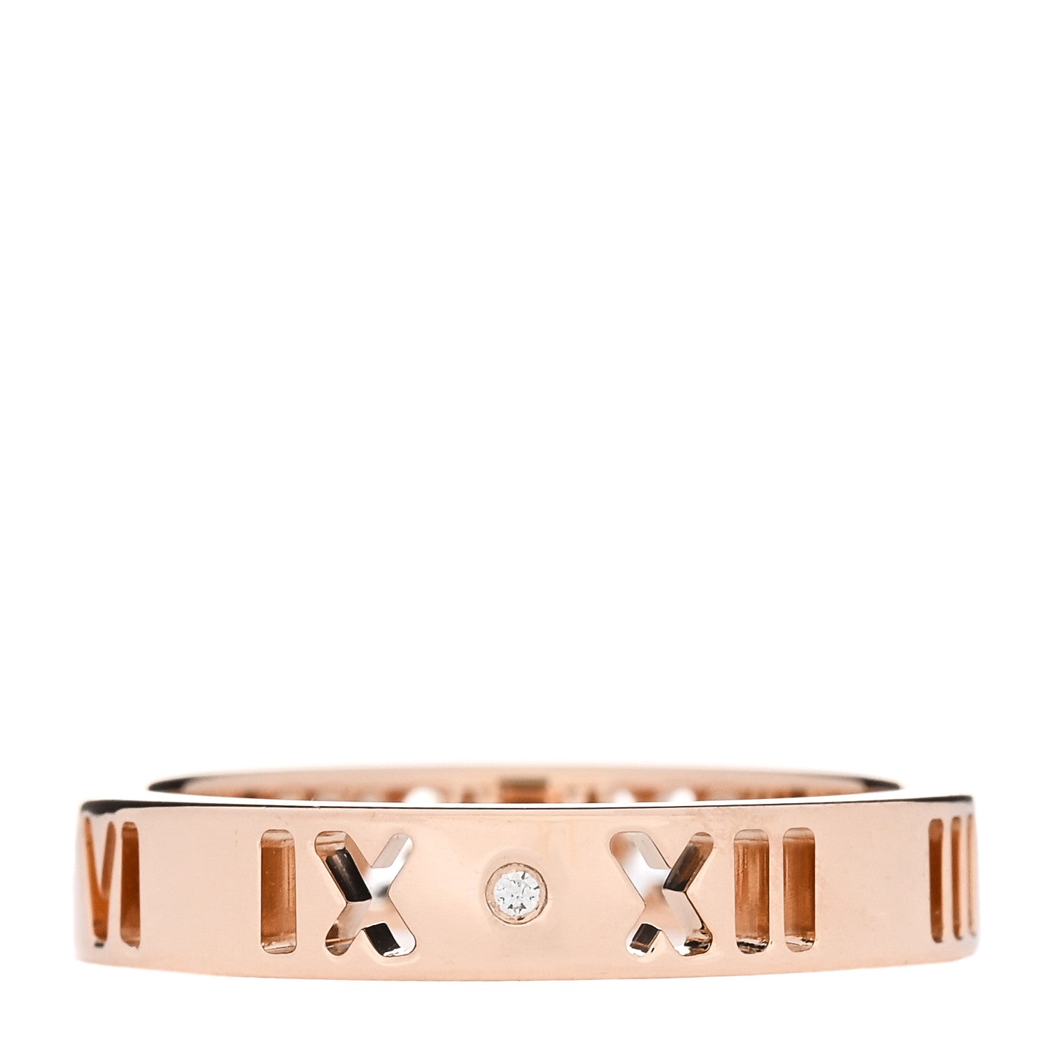 Tiffany 18K Rose Gold Diamond Atlas Pierced Ring 50 5.25 3 of 5