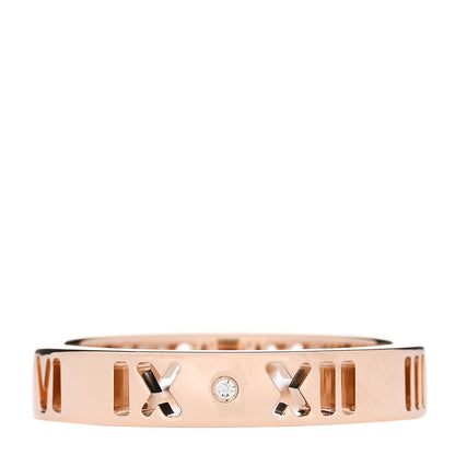Tiffany 18K Rose Gold Diamond Atlas Pierced Ring 50 5.25 3 of 5