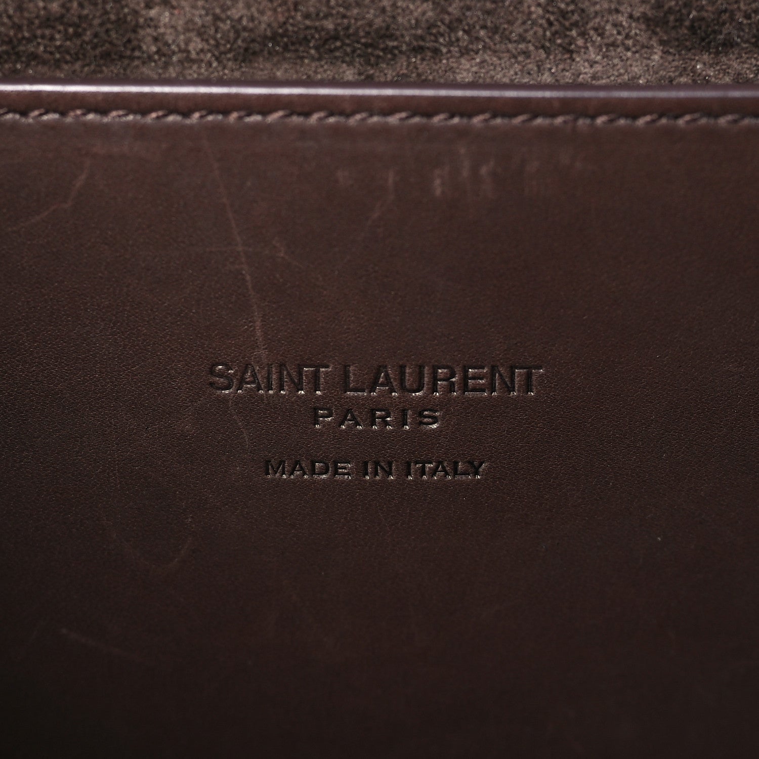Saint Laurent Vintage Calfskin Monogram Medium Kaia Satchel Brown 6 of 8
