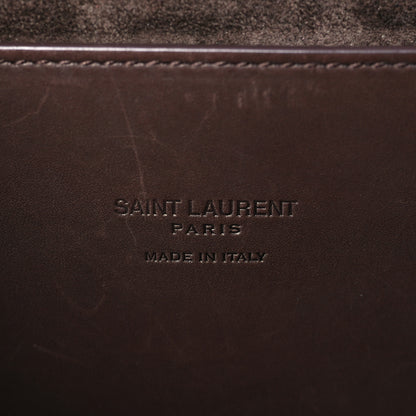 Saint Laurent Vintage Calfskin Monogram Medium Kaia Satchel Brown 6 of 8