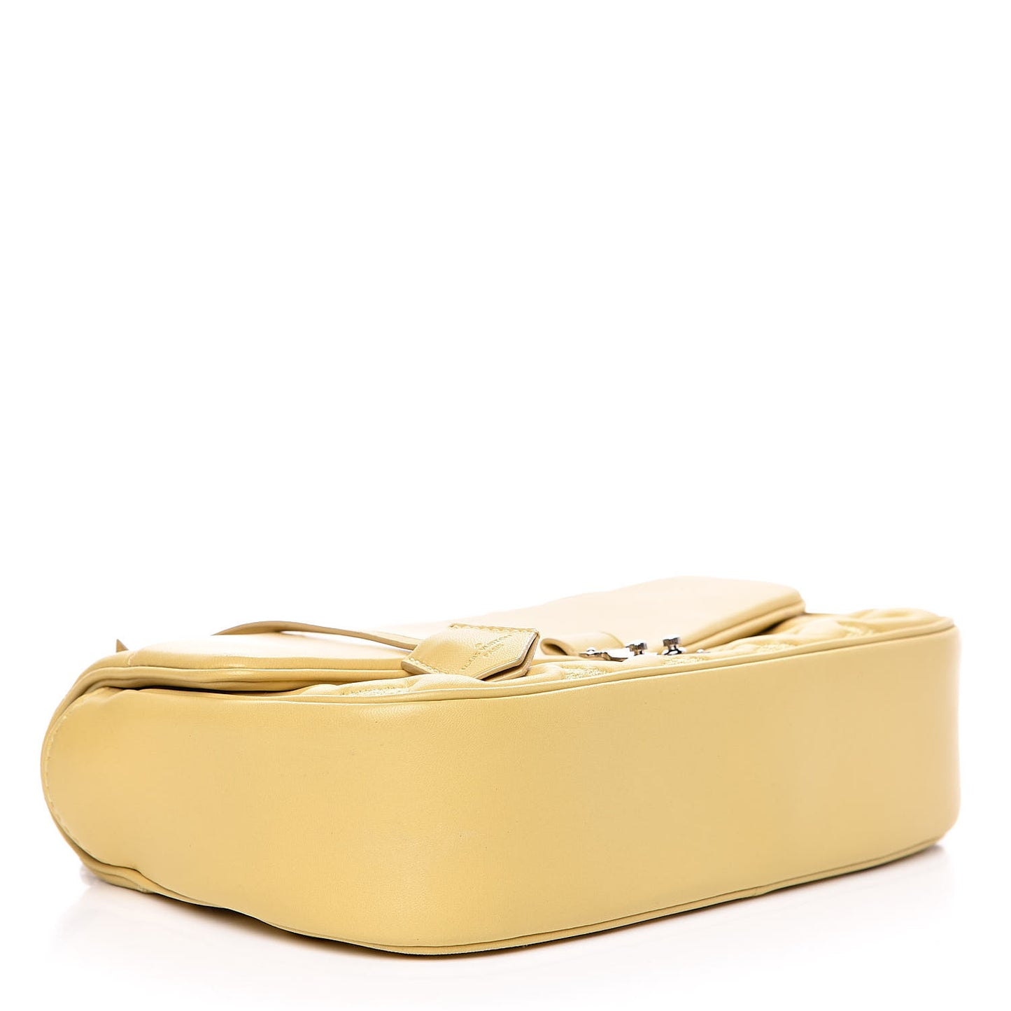 Lambskin Mama Broderie Pochette Jaune Pale