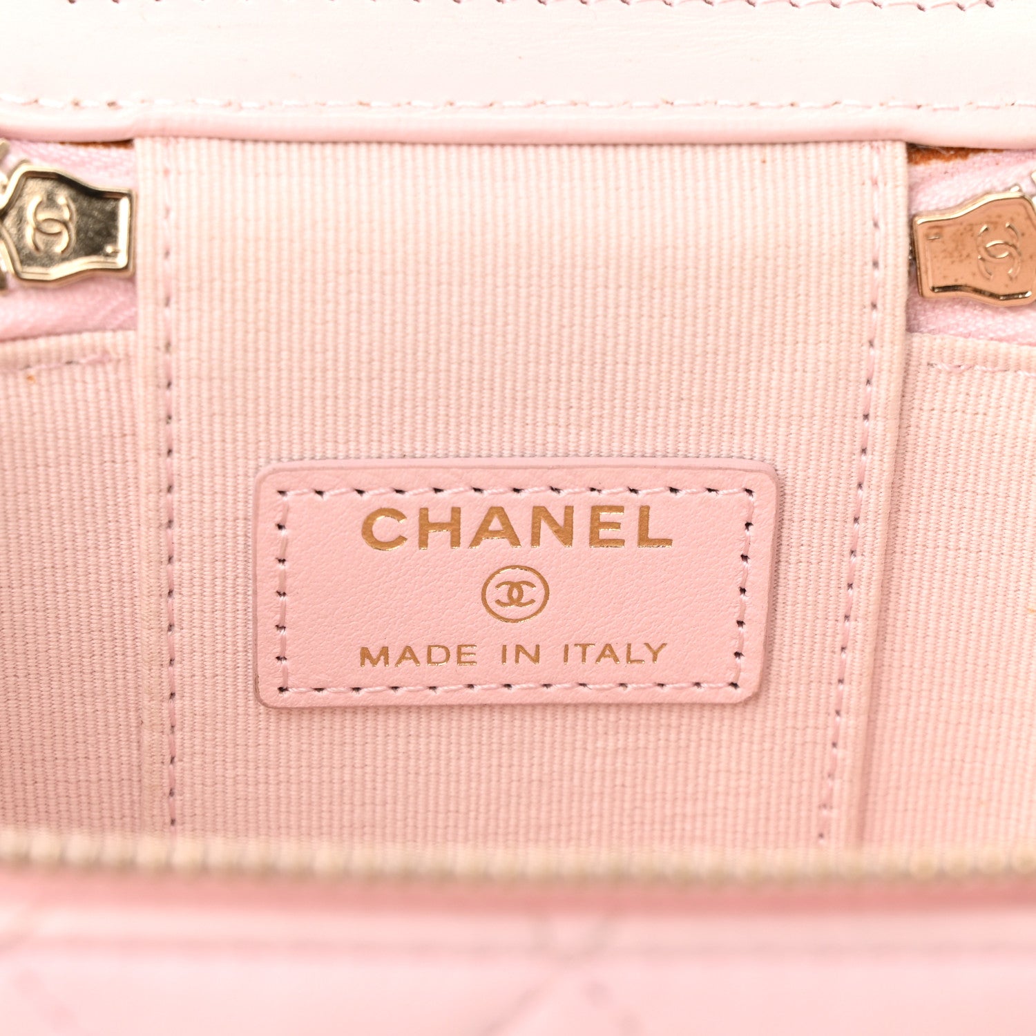 Chanel Lambskin Quilted Enamel Coco Mini Vanity Case With Chain Pink 6 of 12