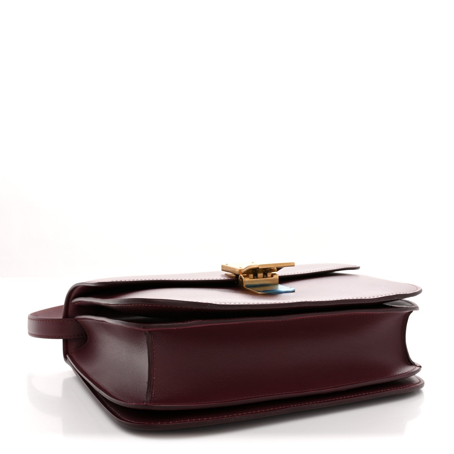 Celine Box Calfskin Medium Classic Box Flap Bag Burgundy 4 of 10