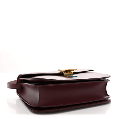 Celine Box Calfskin Medium Classic Box Flap Bag Burgundy 4 of 10